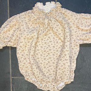 Baby Sienna Floral Romper - Cream